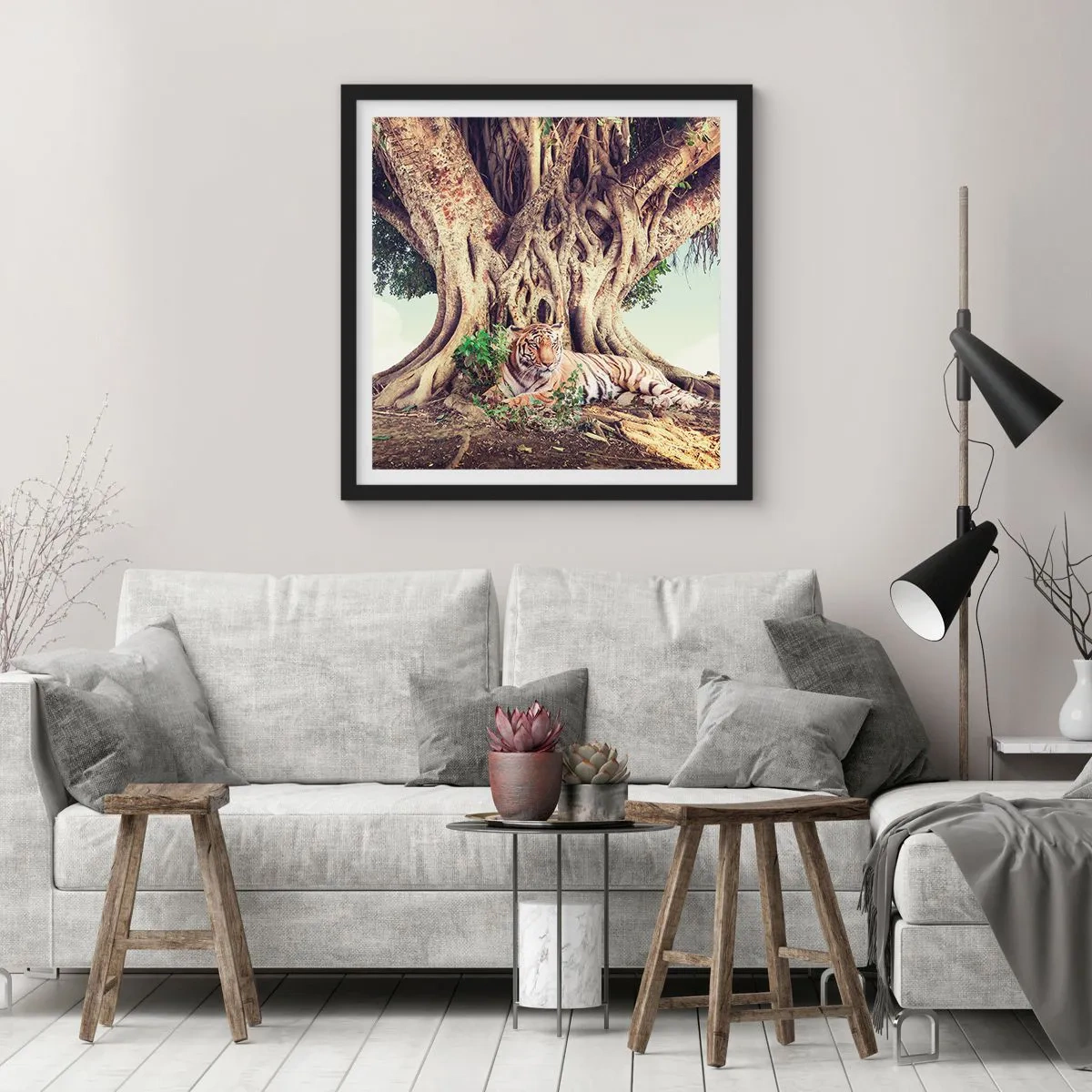 Plakát v černém rámu - Pohled z knihy Mojžíšovy - 60x60 cm