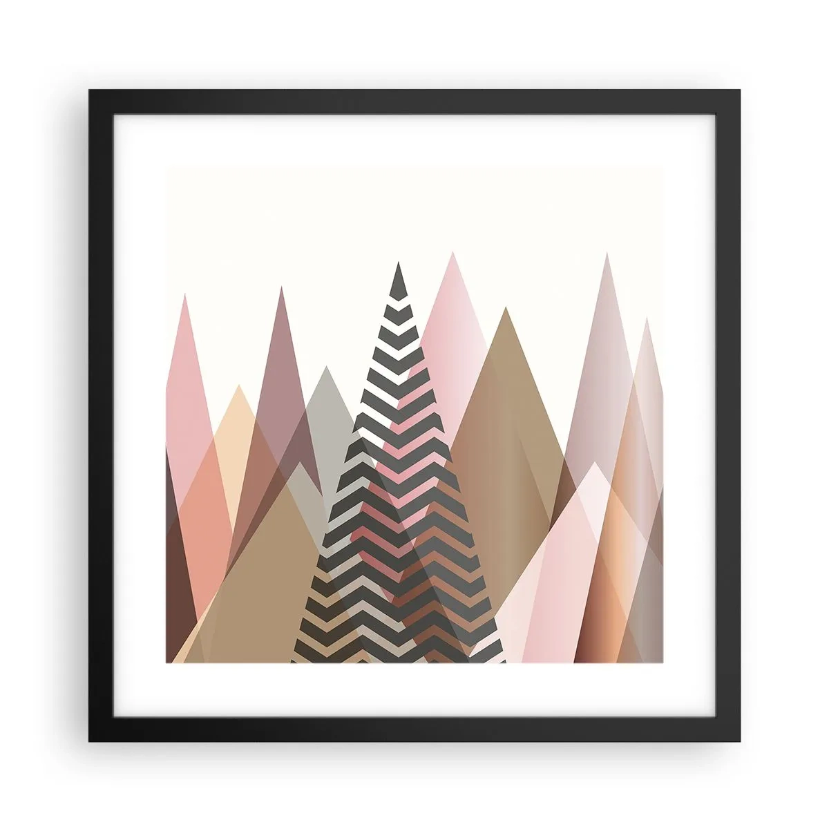Plakát v černém rámu - Pyramidální pohled - 40x40 cm