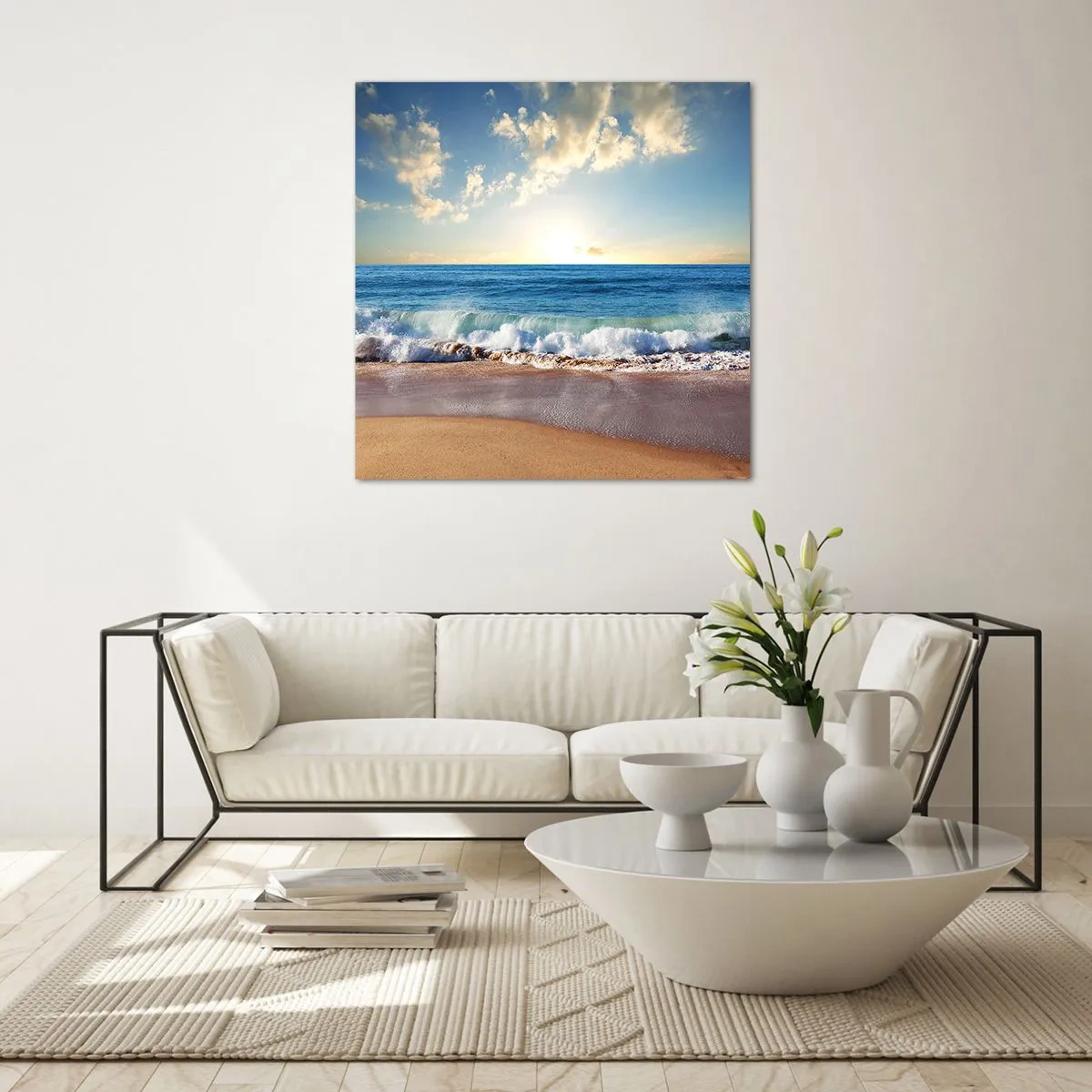 Obraz na skle - Pohyb a nehybnost zároveň - 30x30 cm