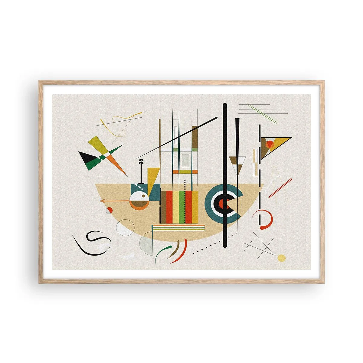 Plakát v rámu světlý dub - A svět se směje - 100x70 cm
