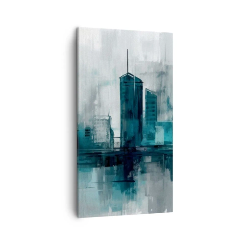 Obraz na plátně - Město v barvě deště - 45x80 cm