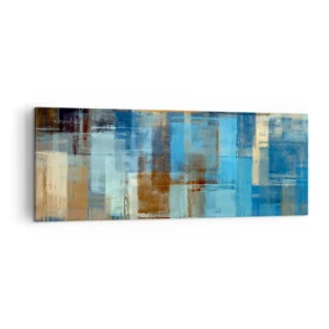 Obraz na plátně - Přes modrý závoj - 140x50 cm