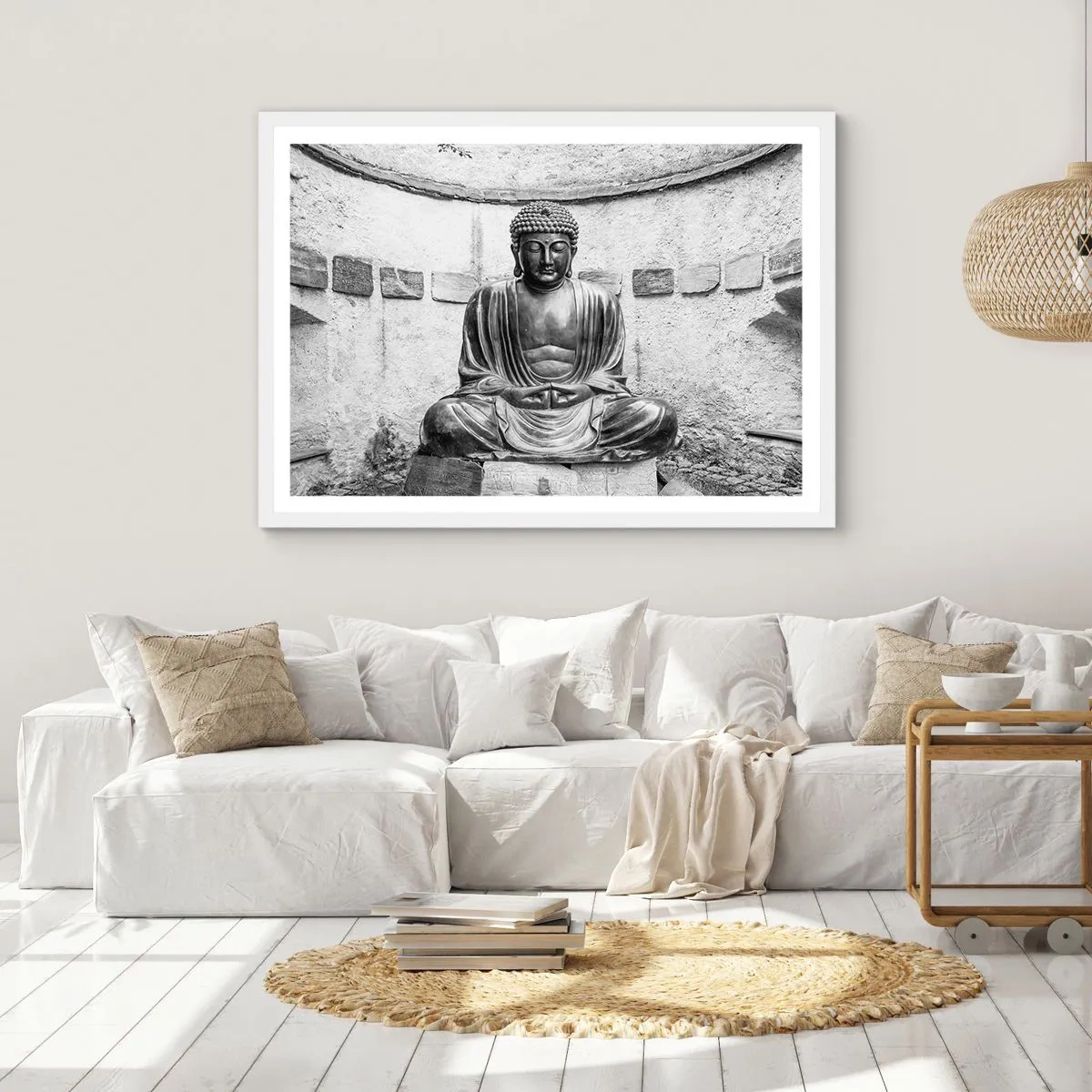 Plakát v bílém rámu - U zdroje klidu - 91x61 cm