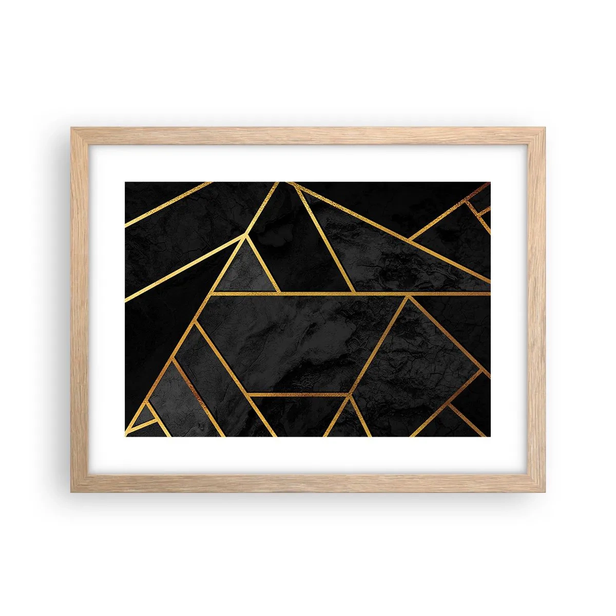 Plakát v rámu světlý dub - Temnota a světlo - 40x30 cm