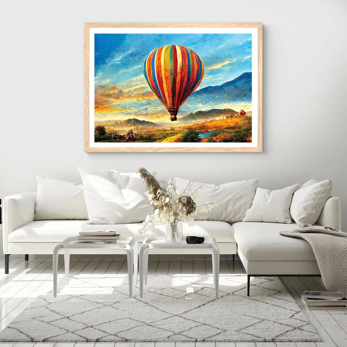 Plakát v rámu světlý dub - V tichu je toho vidět víc - 91x61 cm