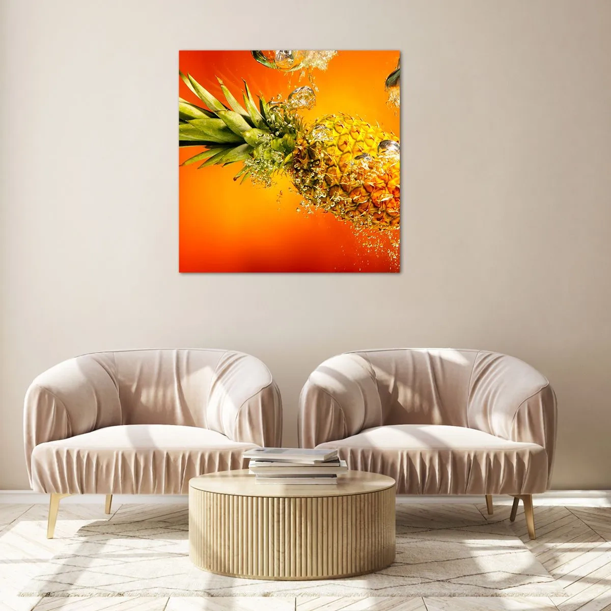 Obraz na skle - Tropická šťavnatá svěžest - 50x50 cm