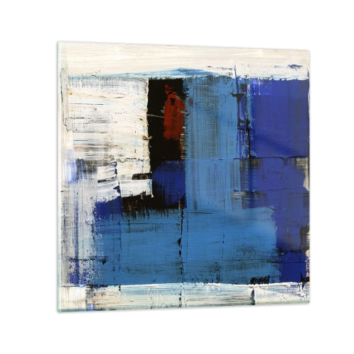 Obraz na skle - Tajemství modré - 30x30 cm
