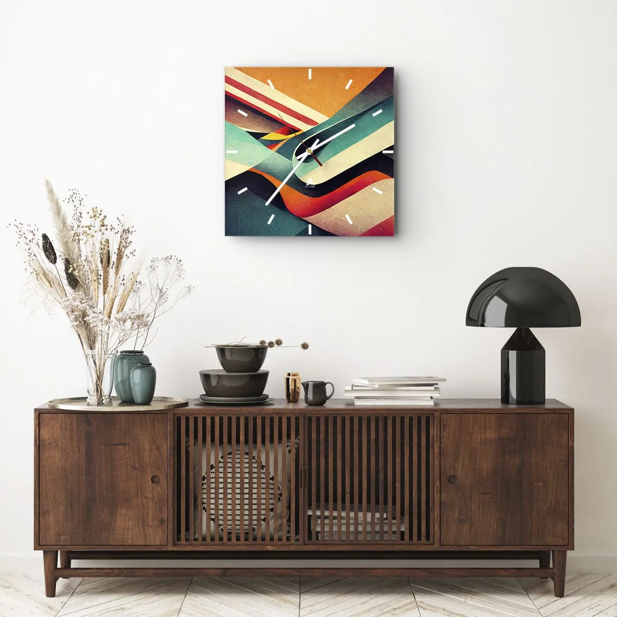 Nástěnné hodiny - Intenzivní kompozice - 30x30 cm