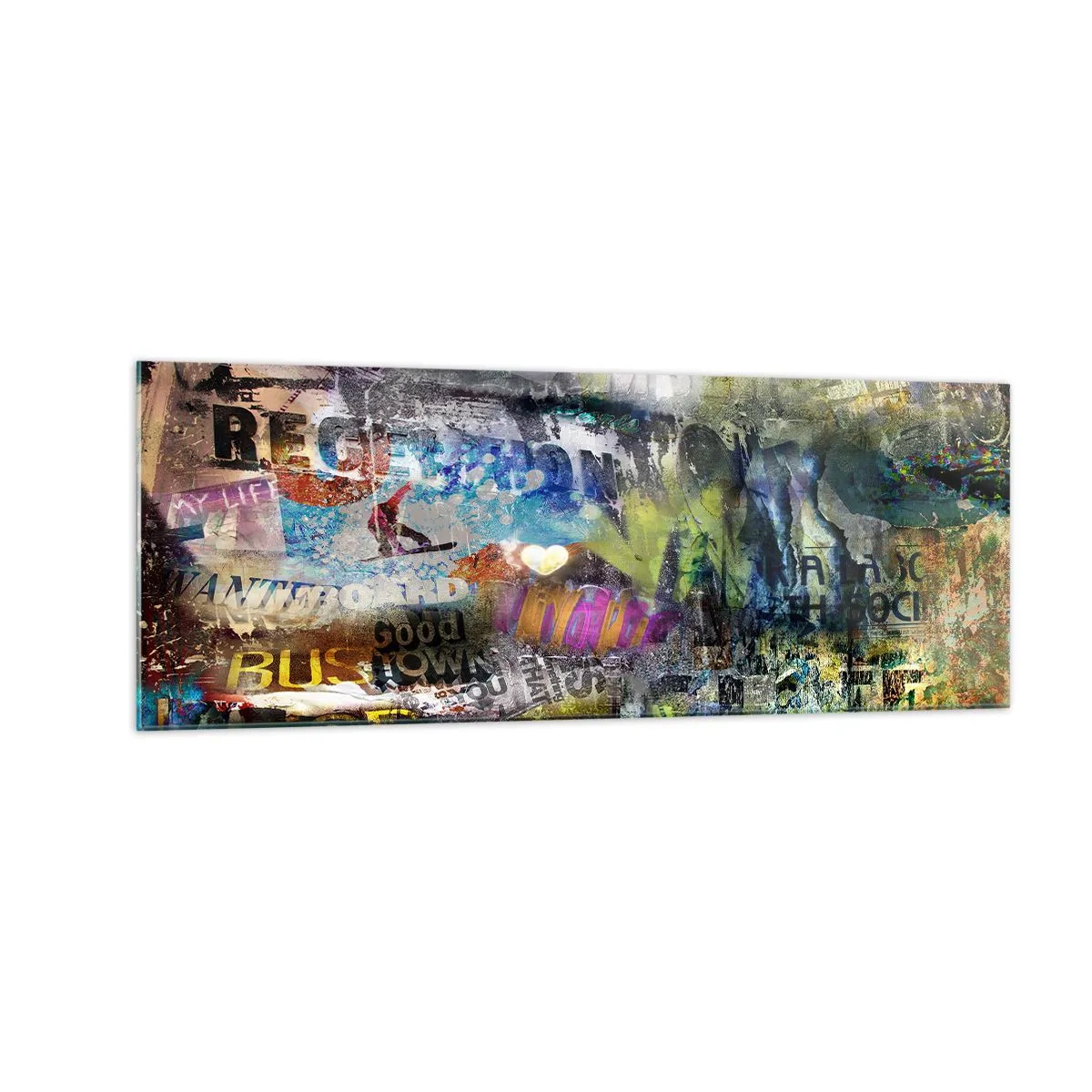 Obraz na skle - Koláž vzpomínek - 140x50 cm