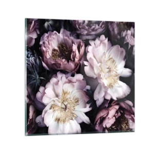 Obraz na skle - Kytice ve starém stylu - 50x50 cm