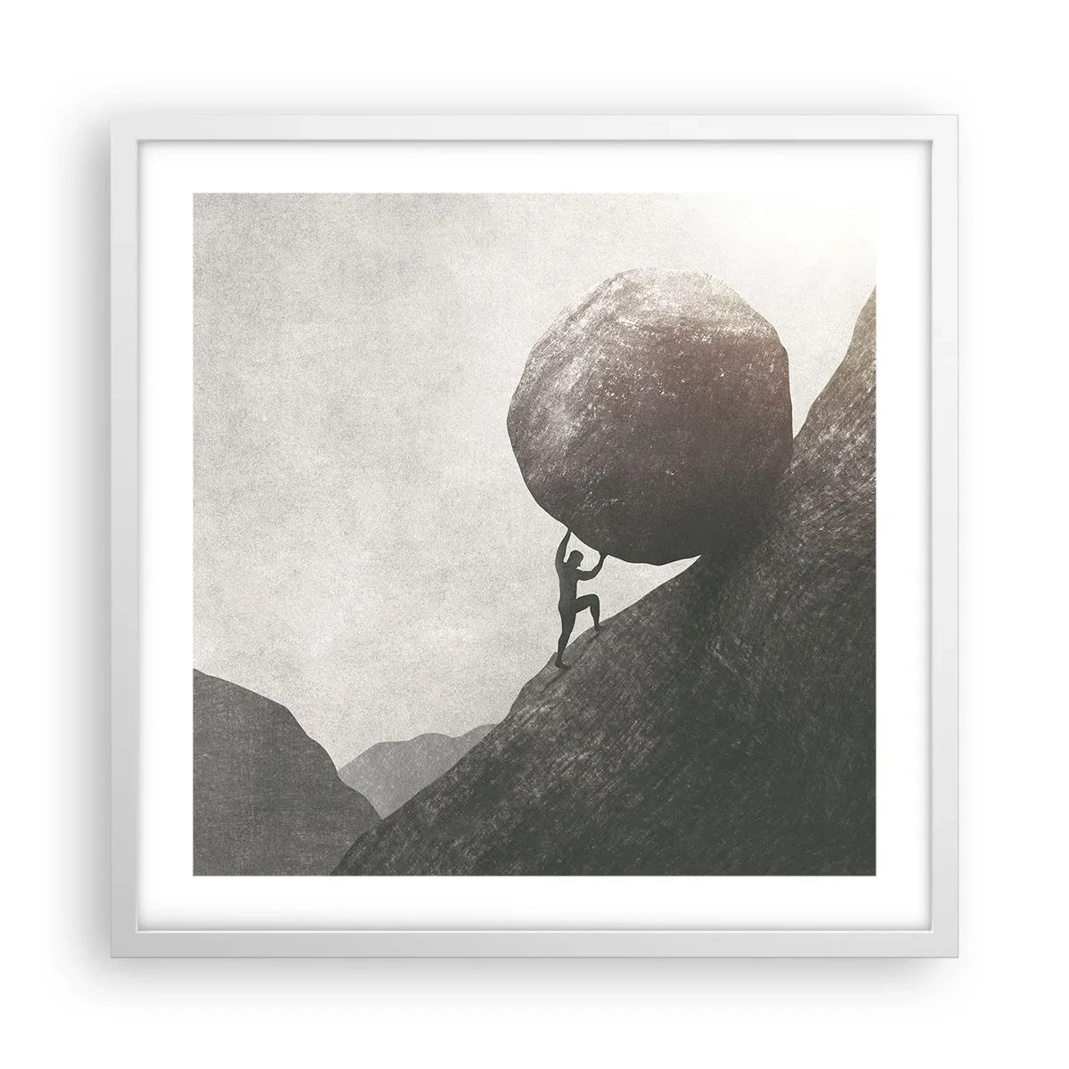 Plakát v bílém rámu - Věřím, proti vší naději - 50x50 cm