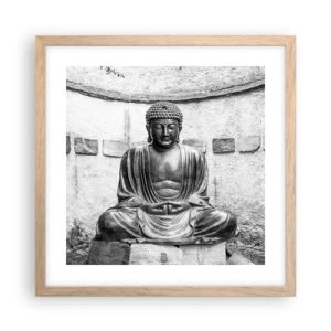 Plakát v rámu světlý dub - U zdroje klidu - 40x40 cm