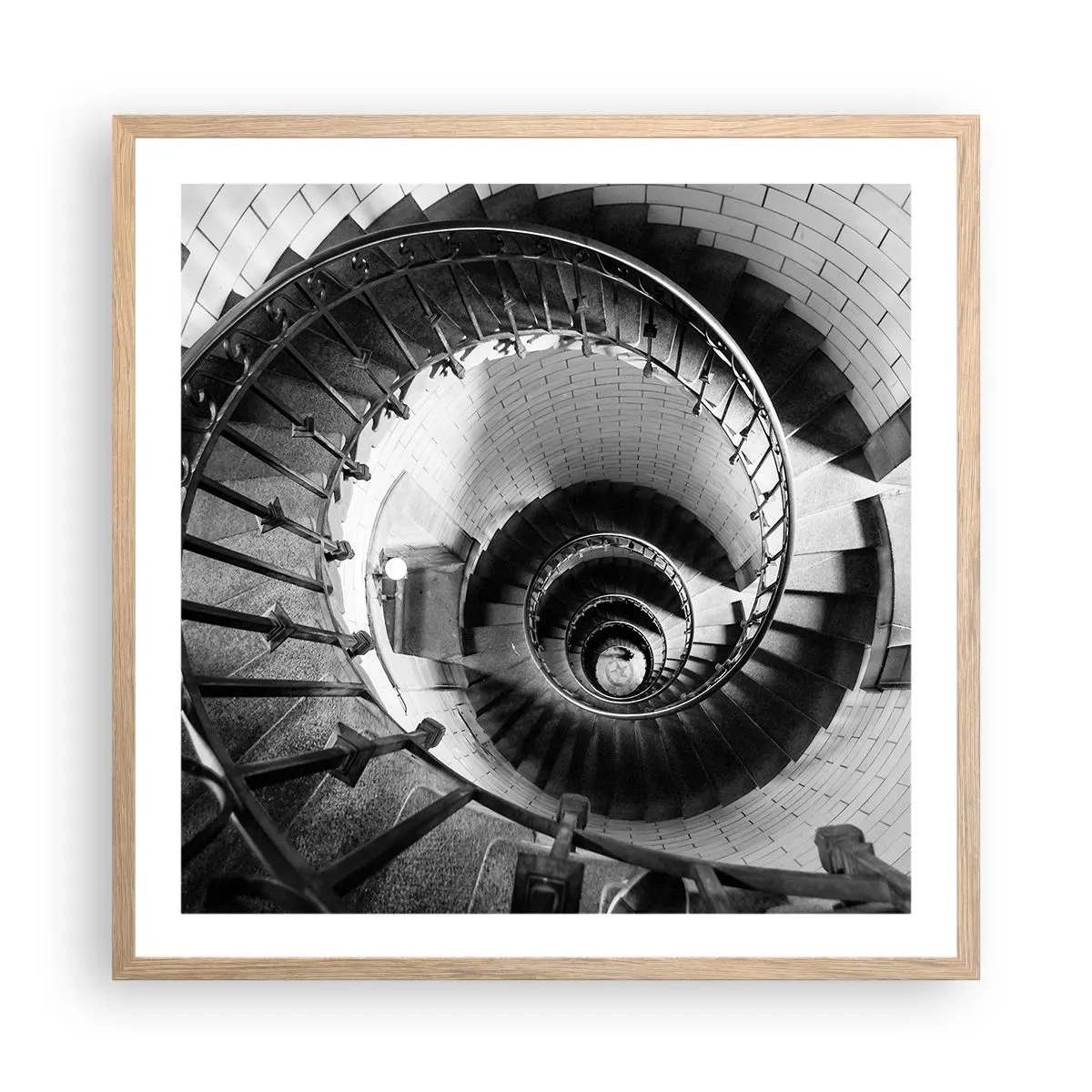 Plakát v rámu světlý dub - Jen výš a výš - 60x60 cm