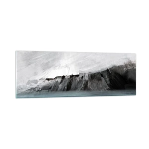 Obraz na skle - Voda – země: střet živlů - 90x30 cm