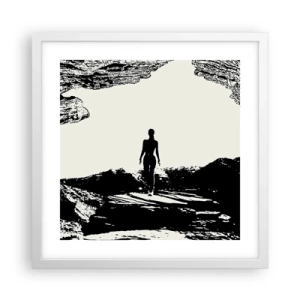 Plakát v bílém rámu - Nový pohled - 40x40 cm