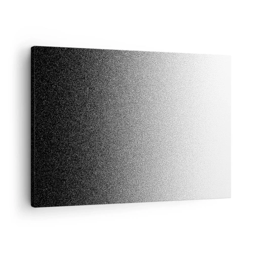 Obraz na plátně - Minimalistický černobílý gradient v bodě - 70x50cm - Směrem ke světlu - Moderní nástěnná dekorace do obývacího pokoje a ložnice ARTTOR