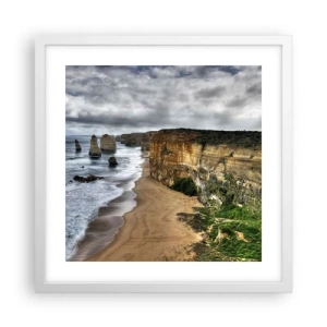 Plakát v bílém rámu - Drsná krása - 40x40 cm