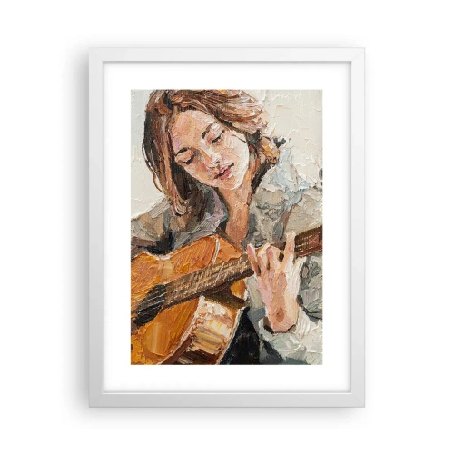 Plakát v bílém rámu - Koncert pro kytaru a dívčí srdce - 30x40 cm
