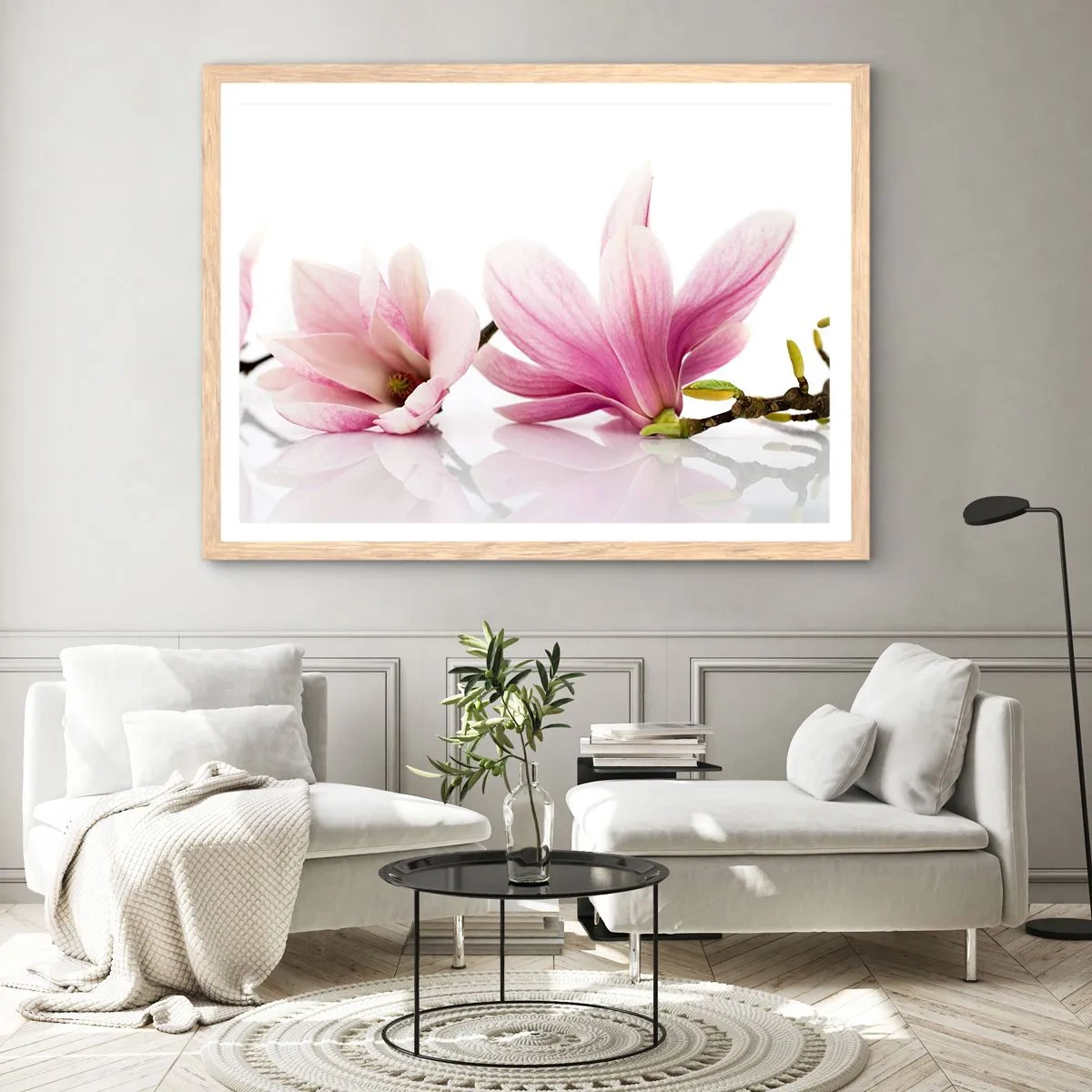 Plakát v rámu světlý dub - Jemné jako závan jara - 100x70 cm