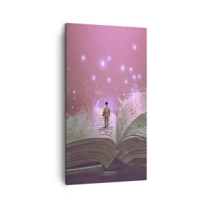 Obraz na plátně - Pozvánka do jiného světa - přečti si to! - 45x80 cm