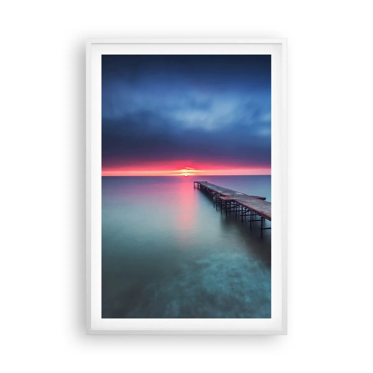 Plakát v bílém rámu - Mezi nebem a zemí - 61x91 cm