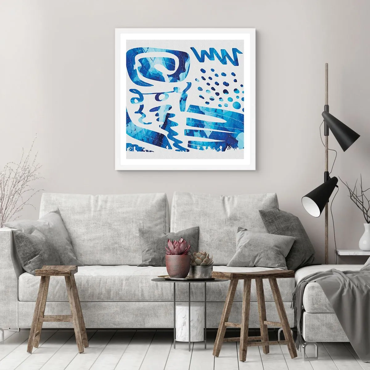 Plakát v bílém rámu - Zpět ke kořenům - 40x40 cm