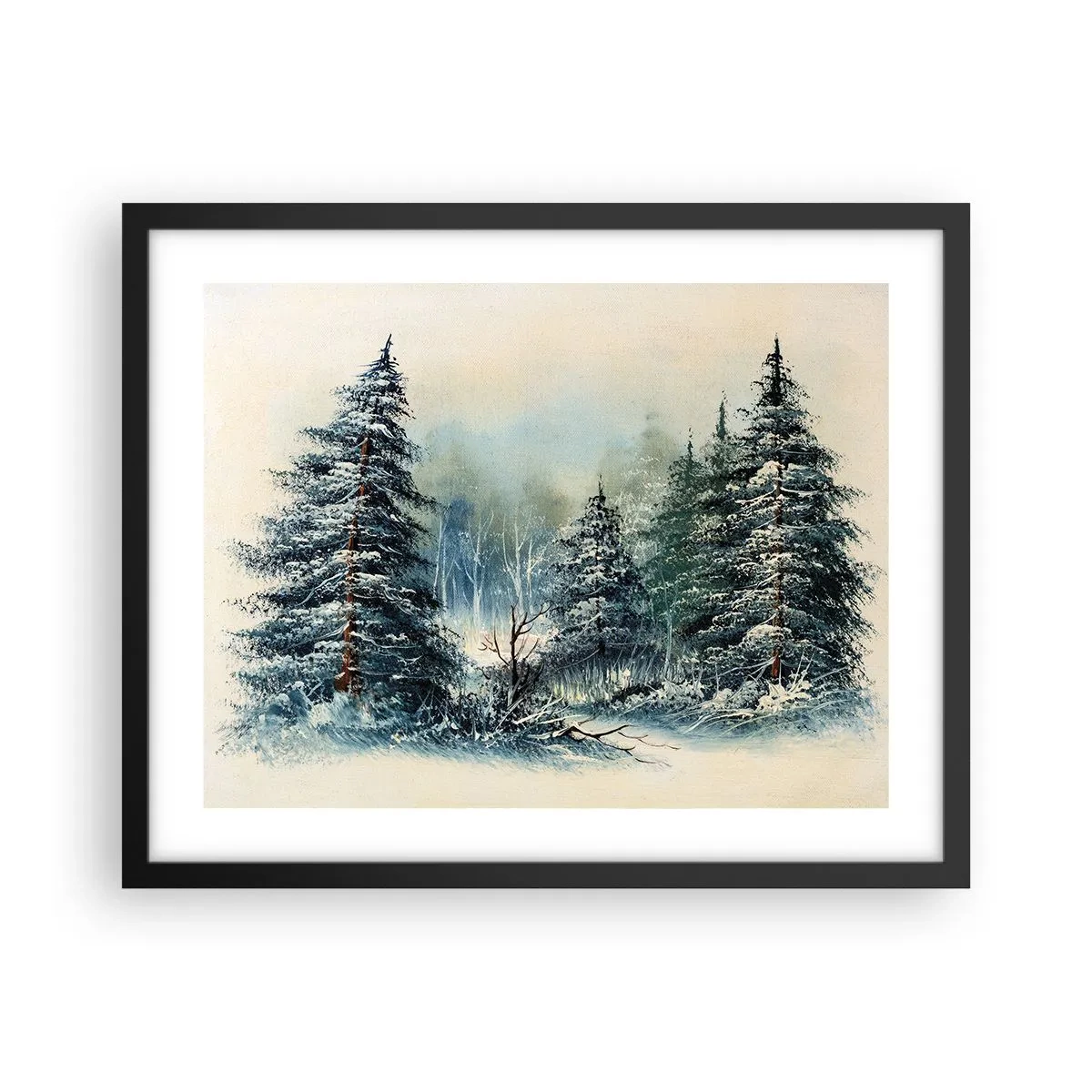 Plakát v černém rámu - Připravení na Vánoce - 50x40 cm