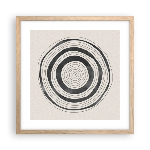 Plakát v rámu světlý dub - Důležité je to, co je uprostřed - 40x40 cm