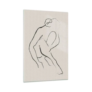 Obraz na skle - Intimní skica - 70x100 cm