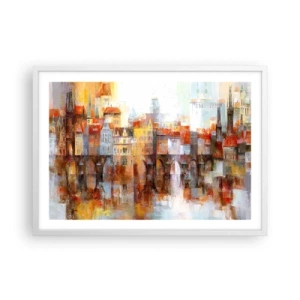 Plakát v bílém rámu - Pod mostem je taky krásně - 70x50 cm