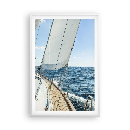 Plakát v bílém rámu - Ahoj, dobrodružství - 61x91 cm