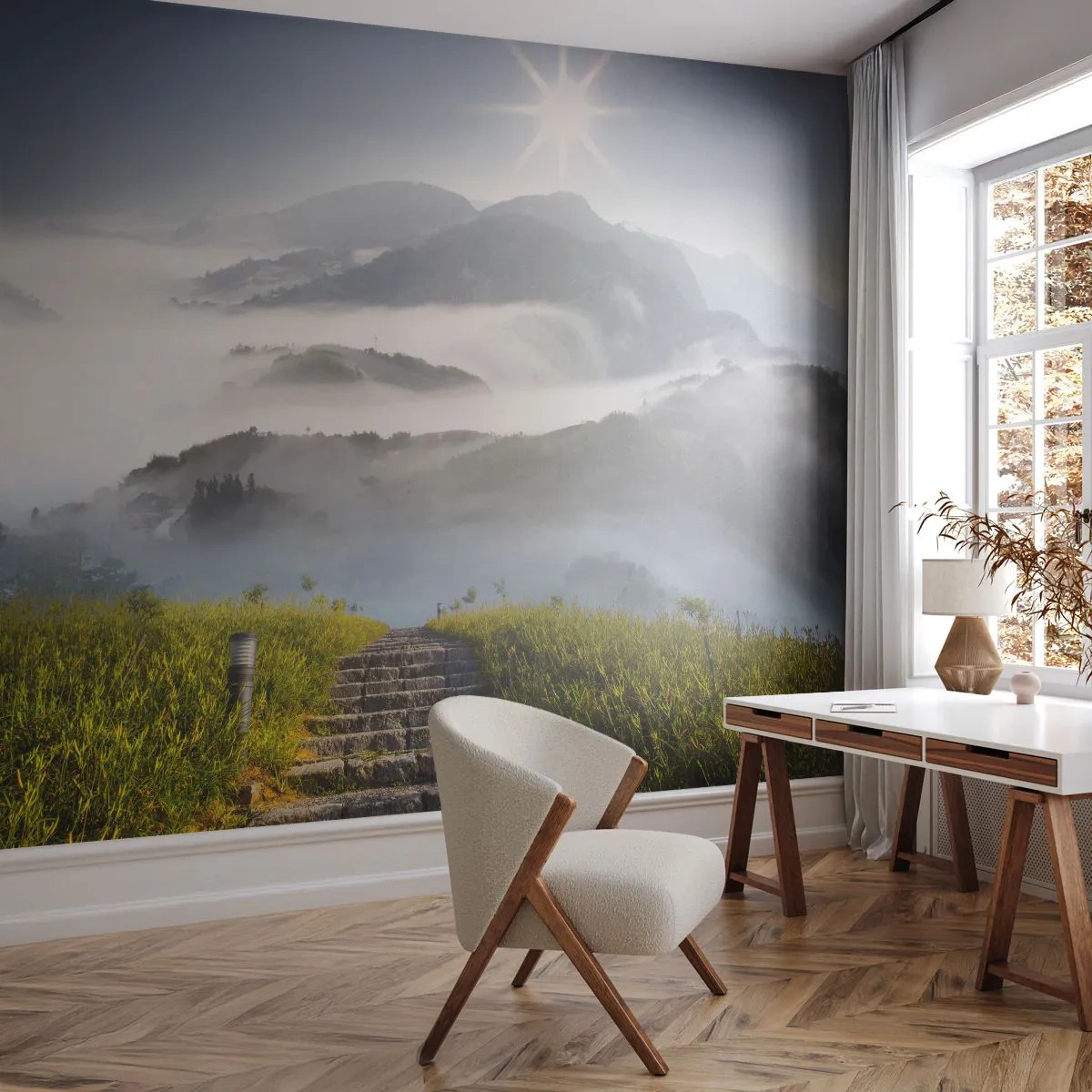 Fototapeta Premium Canvas - Stále vzhůru do oblak - Krajina, hory, národní park - 450x315 cm