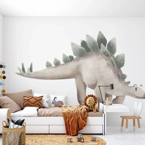 Fototapeta Premium Sand - Váš přítel - Dinosaurus, Dětské, Stegosaurus - 250x175 cm