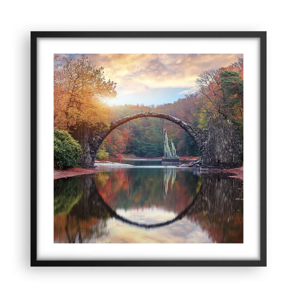 Plakát v černém rámu - Za zrcadlem - 50x50 cm