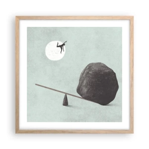 Plakát v rámu světlý dub - Splněný sen - 50x50 cm