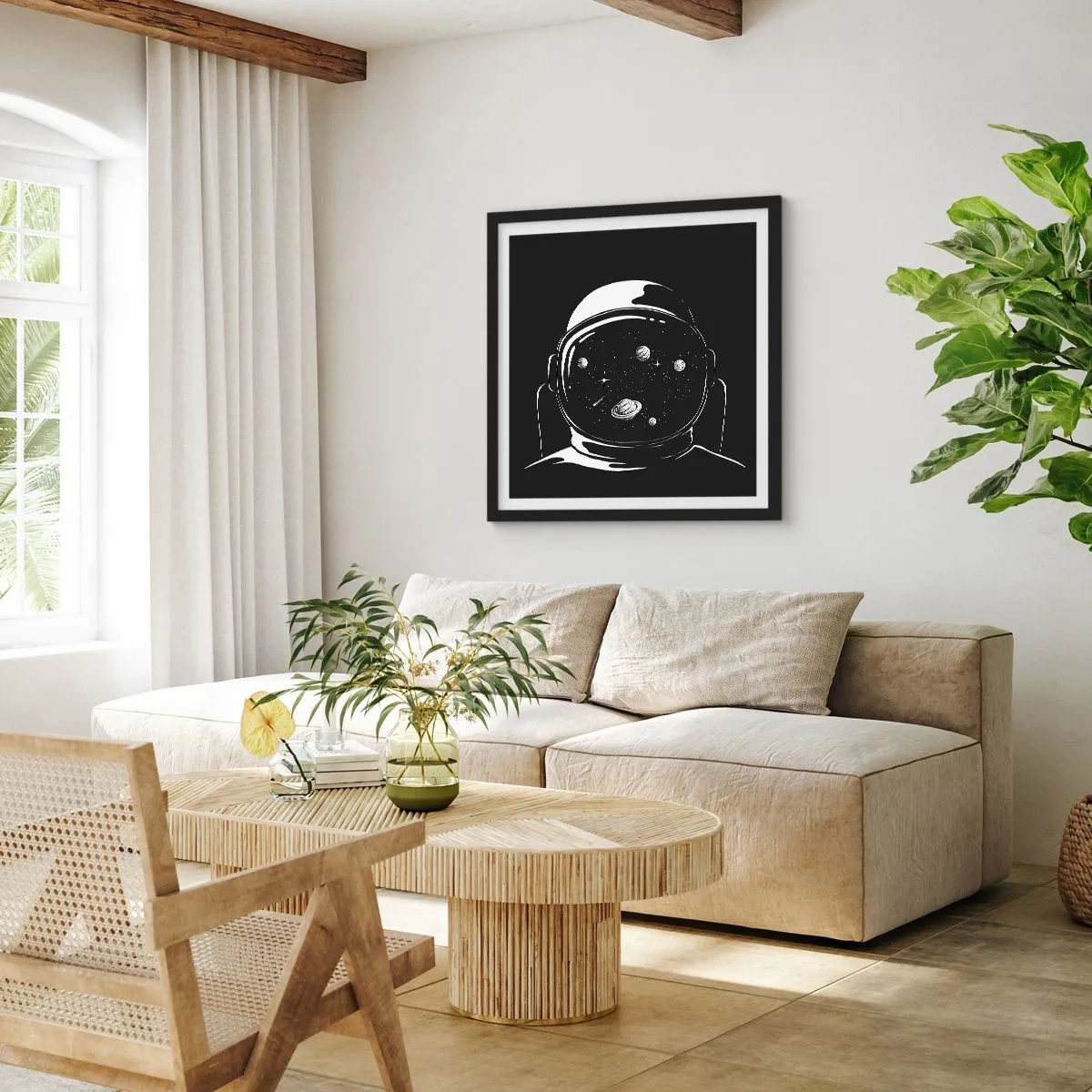 Plakát v černém rámu - Skvělý výhled - 30x30 cm