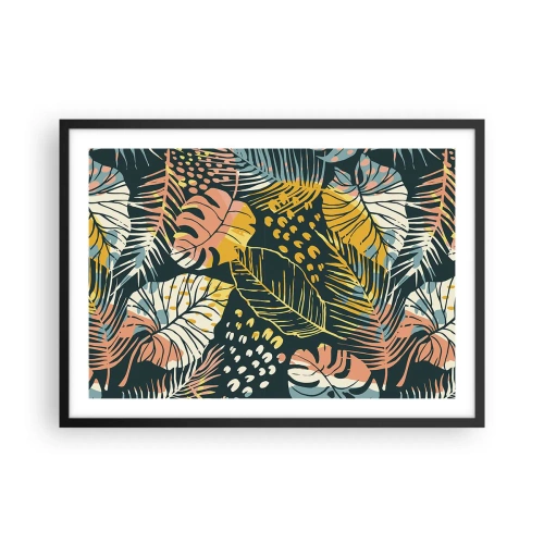 Plakát v černém rámu - Listová fantazie - 70x50 cm