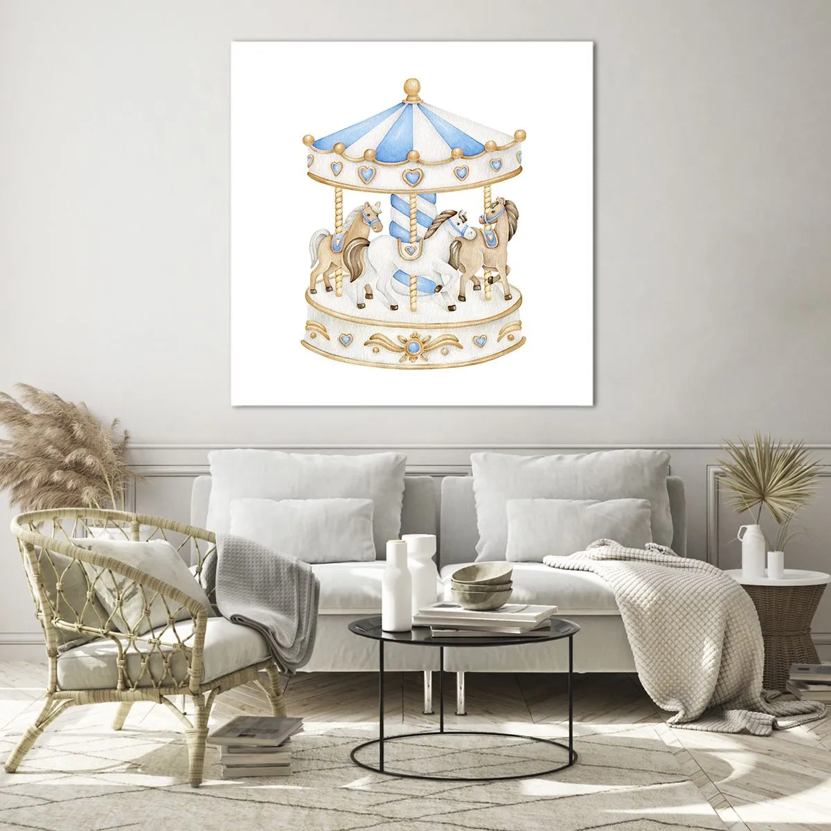 Obraz na skle - Sladké dětství - 60x60 cm