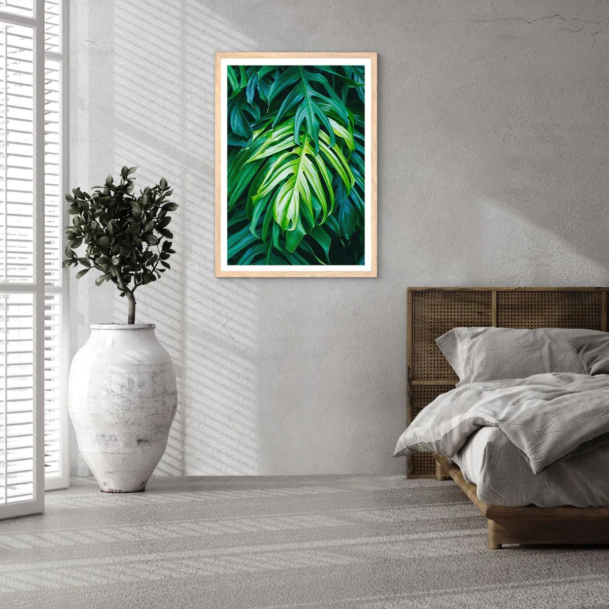 Plakát v rámu světlý dub - Ponořit se do svěžesti - 40x50 cm