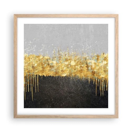 Plakát v rámu světlý dub - Dovnitř a vzhůru - 50x50 cm