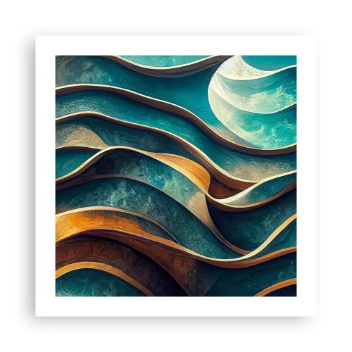 Plakát - Meandry modré - 50x50 cm
