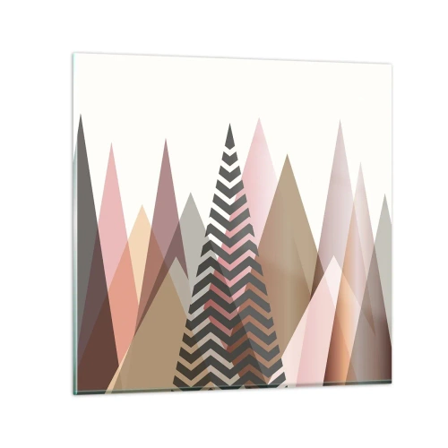 Obraz na skle - Pyramidální pohled - 30x30 cm