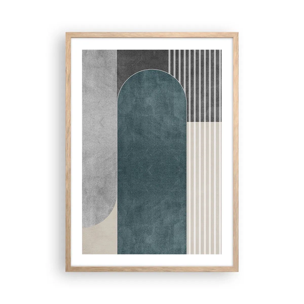 Plakát v rámu světlý dub - Kompozice na úrovni - 50x70 cm