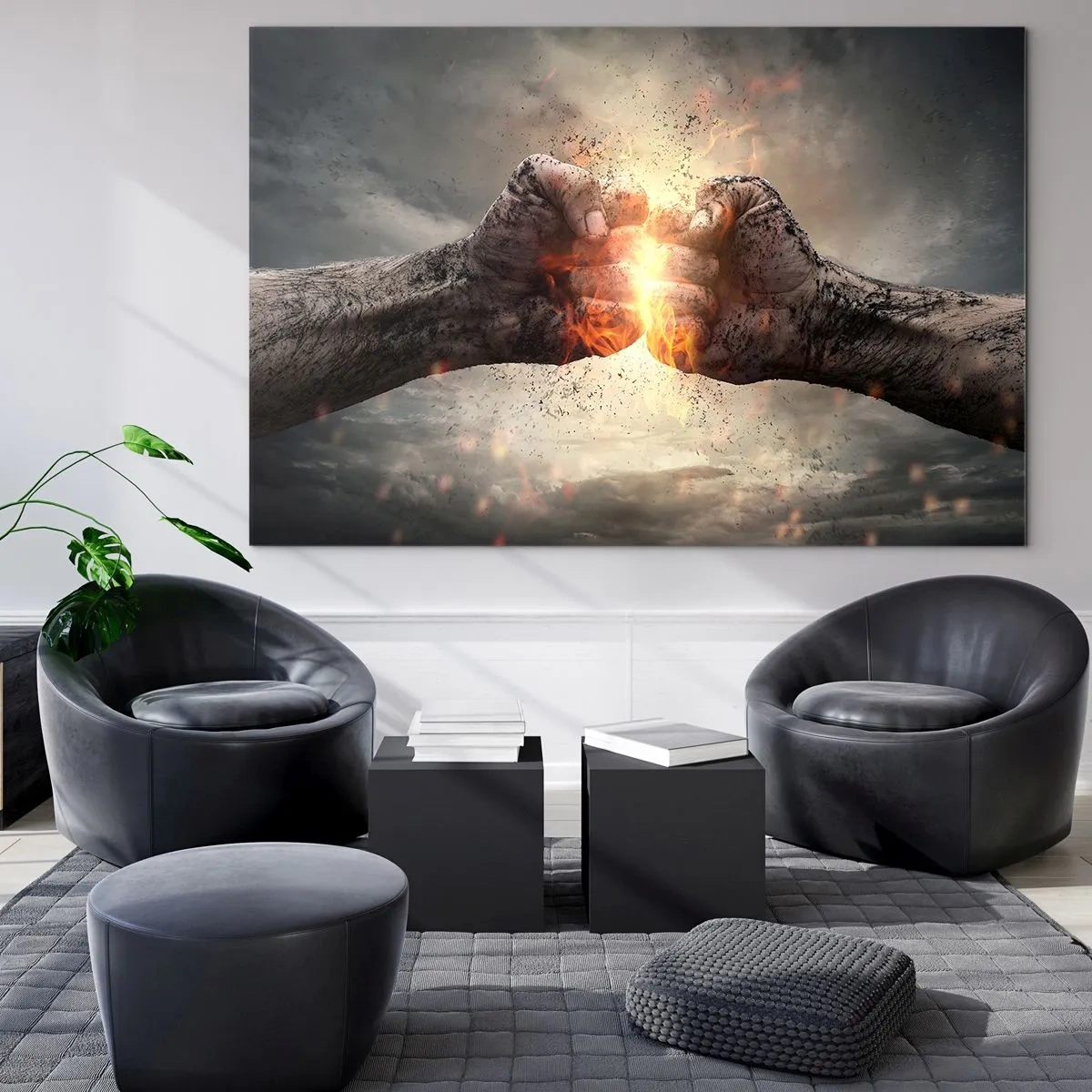 Obraz na skle - Jdi do války - 100x70 cm