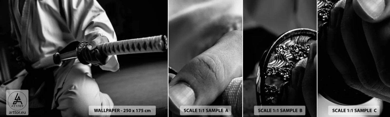 Fototapeta Vzorek Standard Eco - Duše bojovníka - Samurajský meč, Japonsko, Bojová umění - 100x30 cm