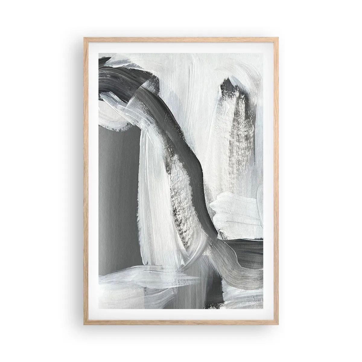 Plakát v rámu světlý dub - Pevným pohybem - 61x91 cm