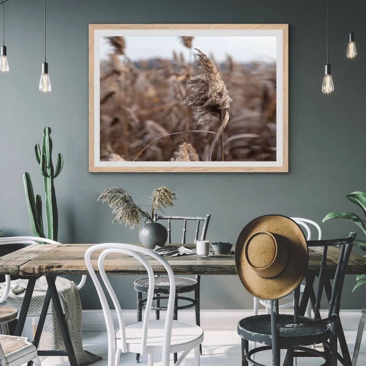 Plakát v rámu světlý dub - Čas odletět s větrem - 91x61 cm