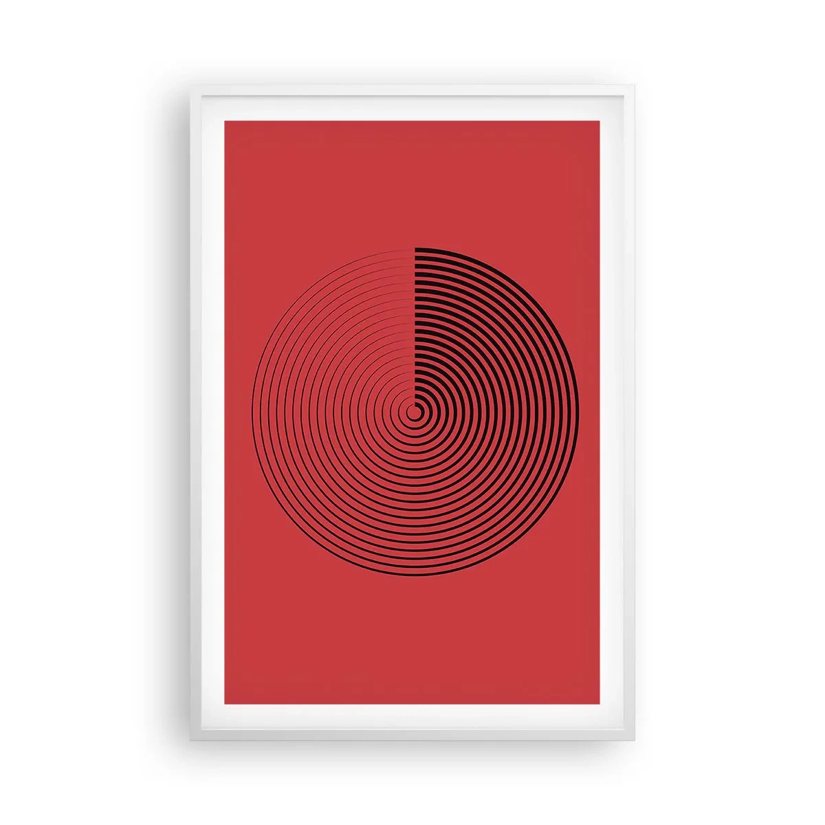 Plakát v bílém rámu - Kruhový pohyb - 61x91 cm