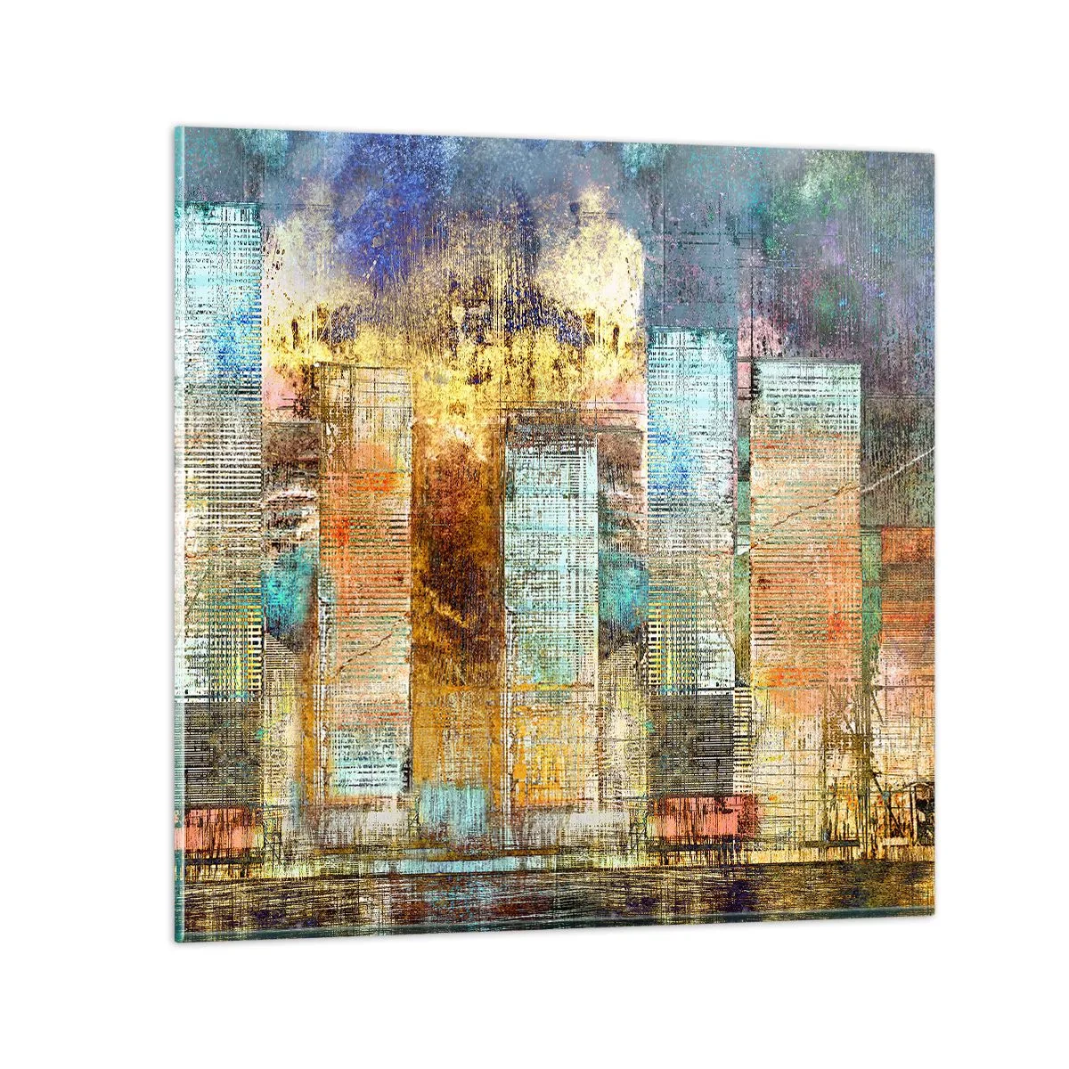 Obraz na skle - Prosluněná metropole - 40x40 cm