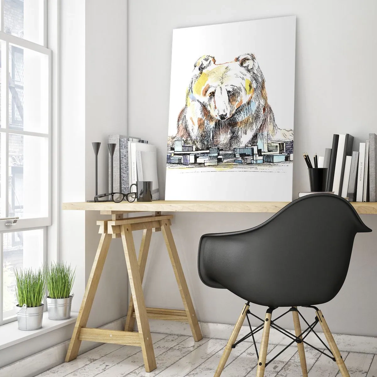 Obraz na skle - Jak lze takto žít? - 50x70 cm